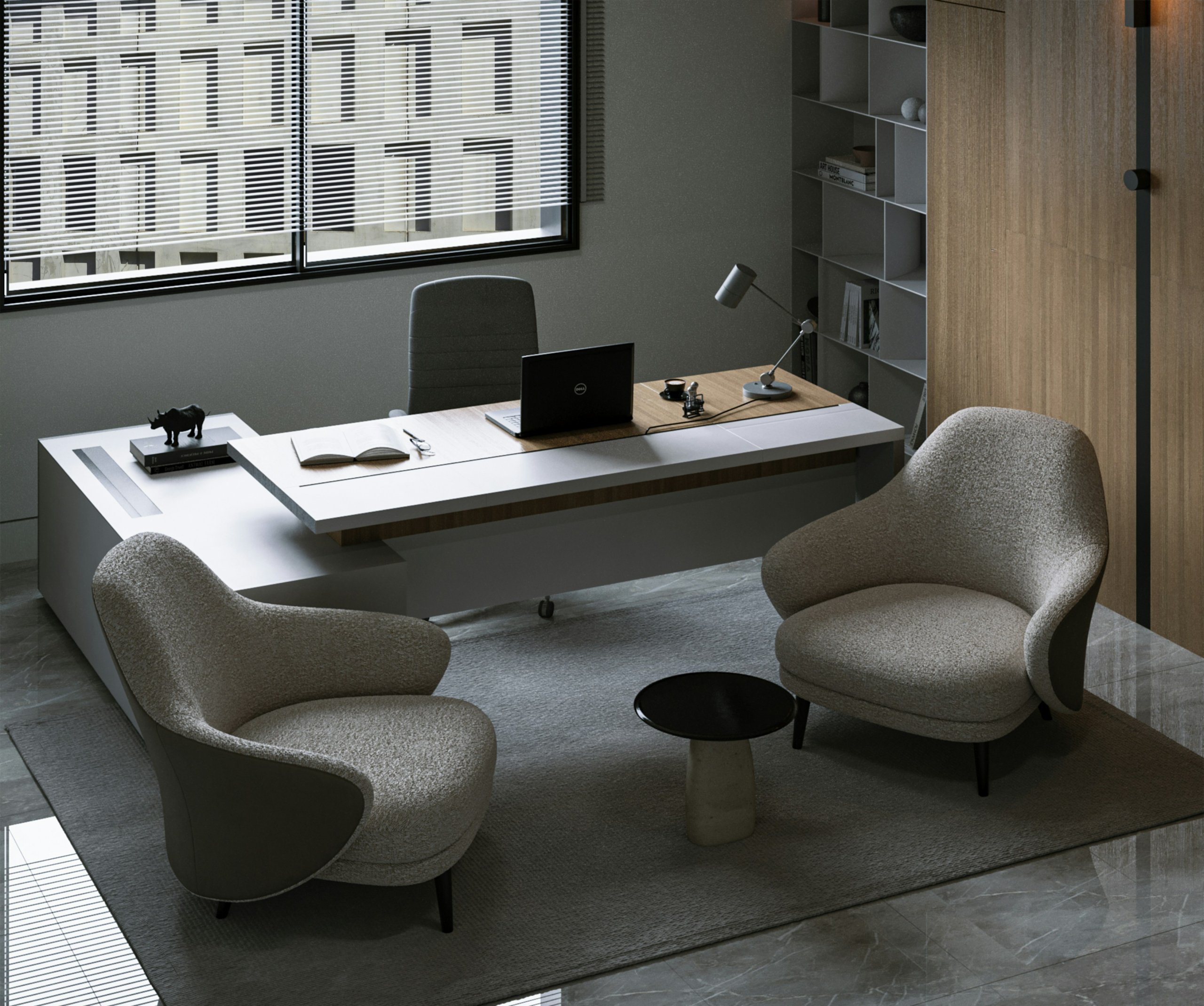 Bureau moderne avec fauteuils
